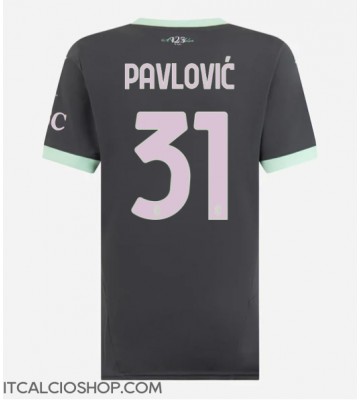 AC Milan Strahinja Pavlovic #31 Terza Maglia Femmina 2024-25 Manica Corta